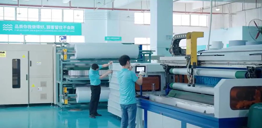 Quality control testing at Leizi mattress factory