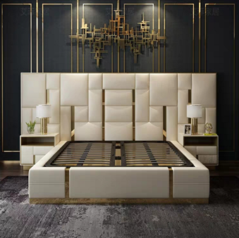 Wooden Upholstered Bed