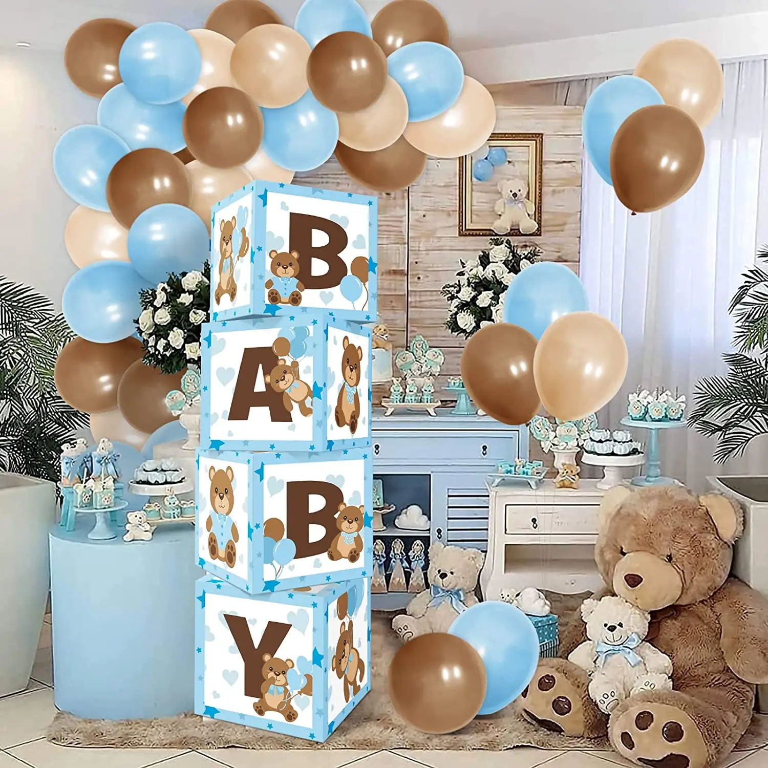 Bear Baby Shower Boxes Decoration