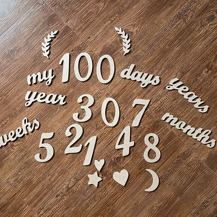 Wooden Baby Monthly Milestone Set