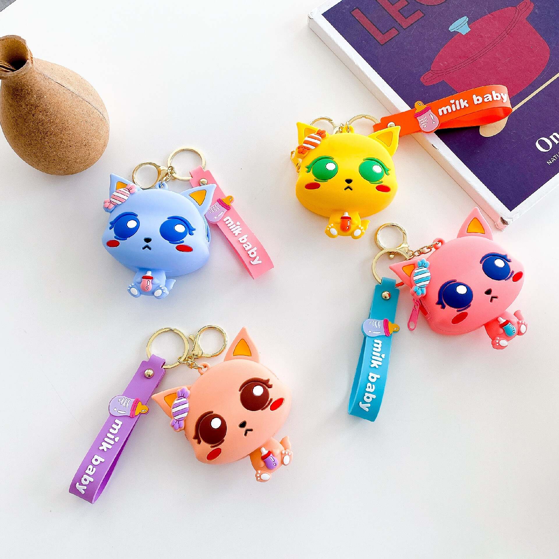 Fox Tail Keychain Wholesale, Creative Cute Cartoon Fox Keychain