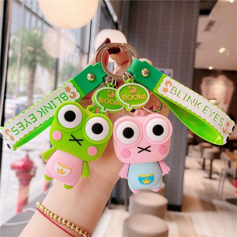 Silicone Keroppi Keychain, animal keychain China, animal keychains manufacturers