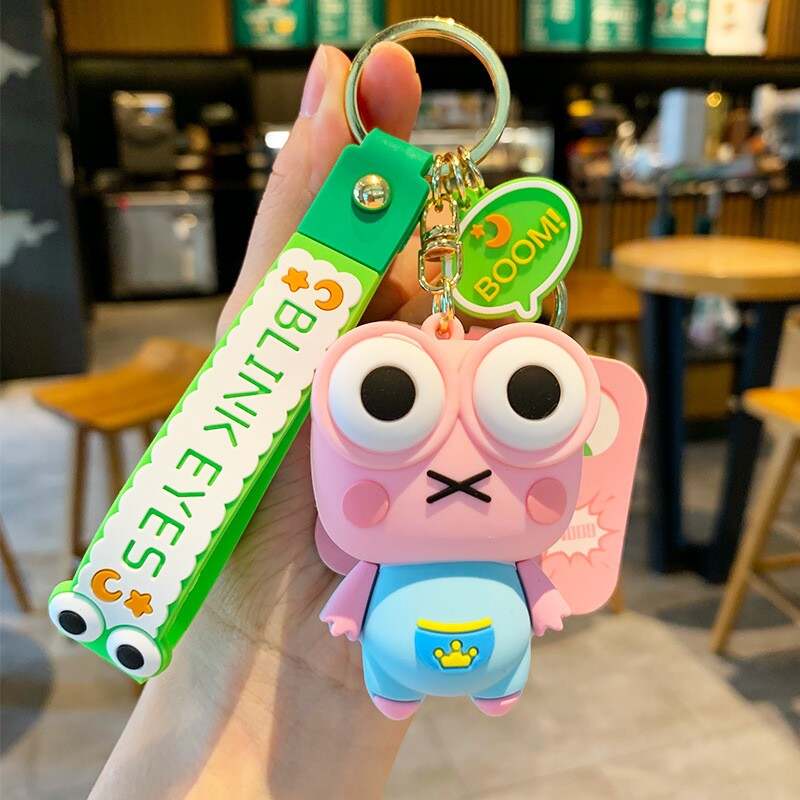 Silicone Keroppi Keychain, animal keychain China, animal keychains manufacturers