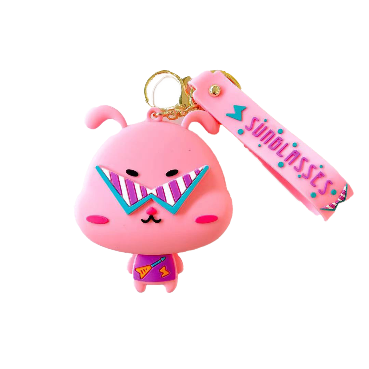 Bunny Keychain with Silicone Change Pouch