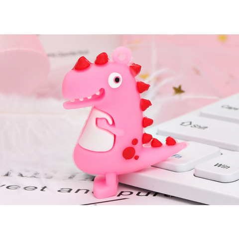 PVC soft rubber dinosaur keychain new wholesale