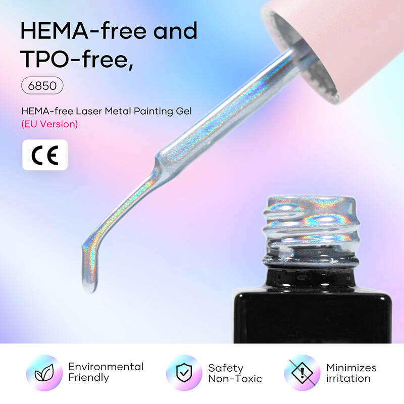 gel sơn kim loại laser miễn phí hema, gel sơn kim loại, gel móng tay miễn phí hema, sơn móng tay gel chrome