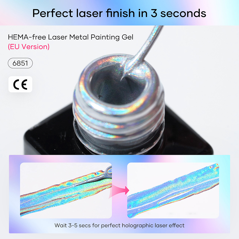 gel sơn kim loại laser miễn phí hema, gel sơn kim loại, gel móng tay miễn phí hema, sơn móng tay gel chrome