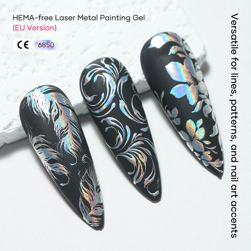 gel sơn kim loại laser miễn phí hema, gel sơn kim loại, gel móng tay miễn phí hema, sơn móng tay gel chrome