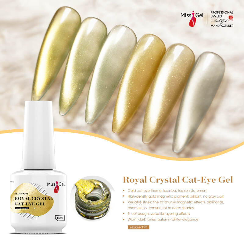 Polon de gel sans héma, vernis à gel pour les yeux pour chats, vernis à ongles magnétique, vernis à ongles en or, nail art 3D, fournitures de salon de nhe