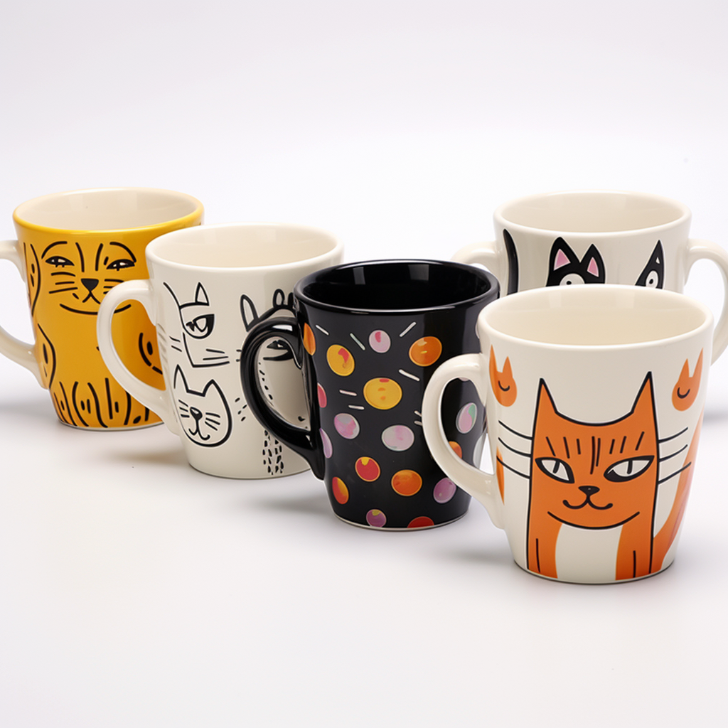 Montage Ceramic Cats Mug