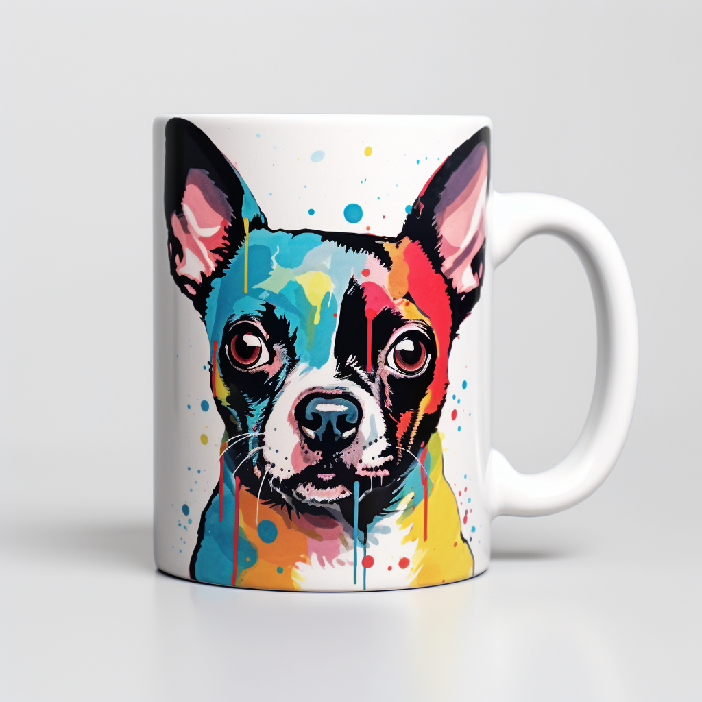 Lindo tema de perros de mascotas de la taza de cerámica