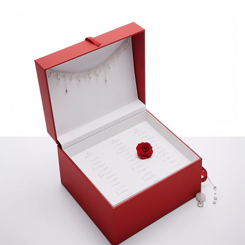 Minimalistyczne pudełko biżuterii w wersji papierowej