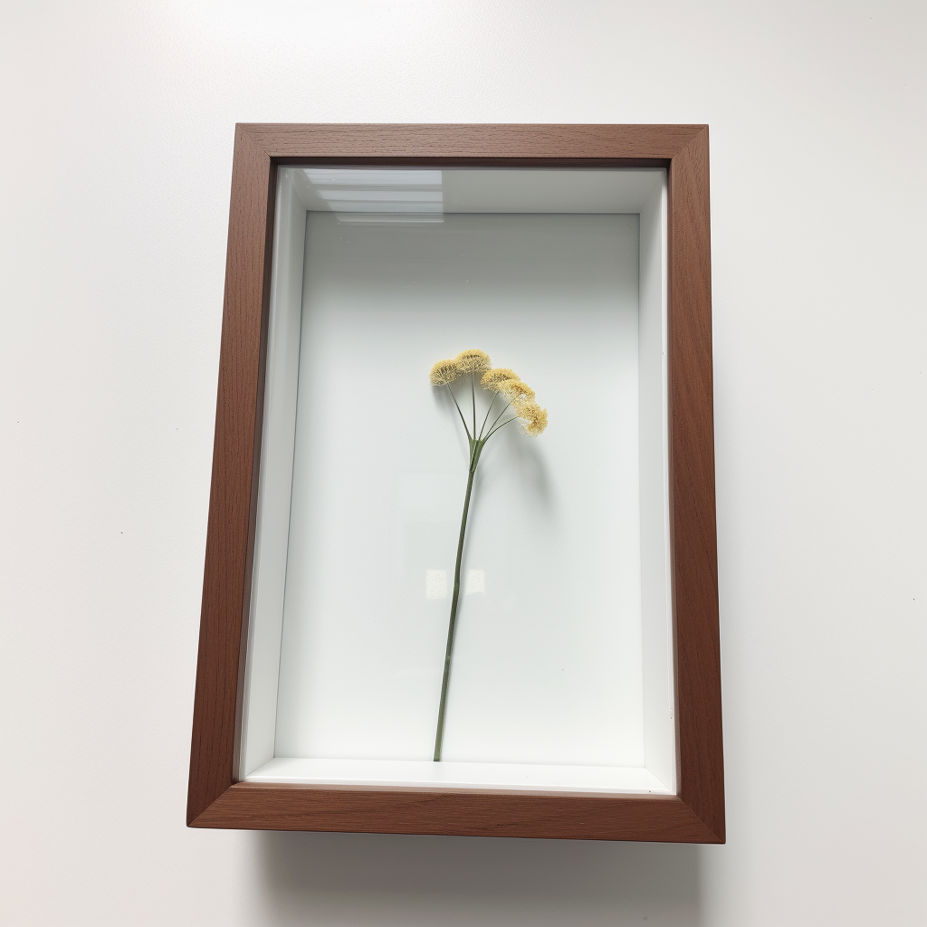 Botanical Wood Frame with Dried Petals