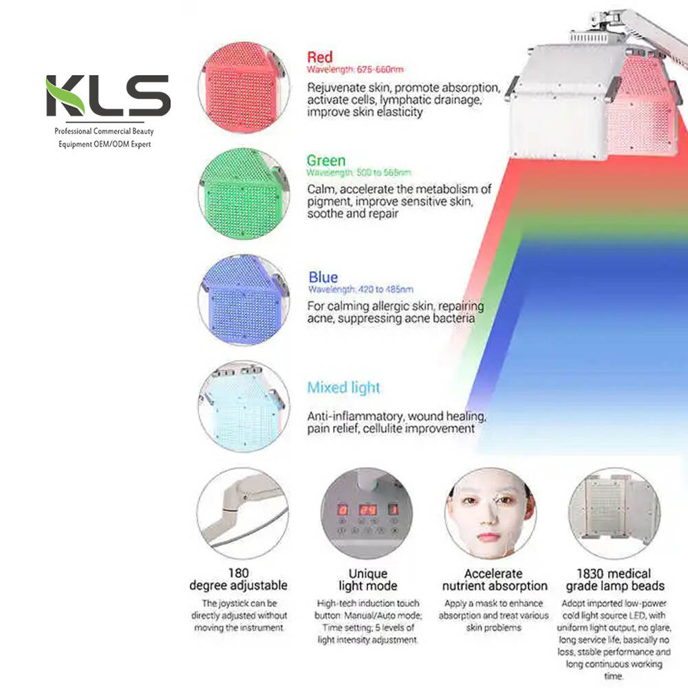 4 Color Led Photon Light Therapy Machine;new Pdt Led Red Light Therapy Machine