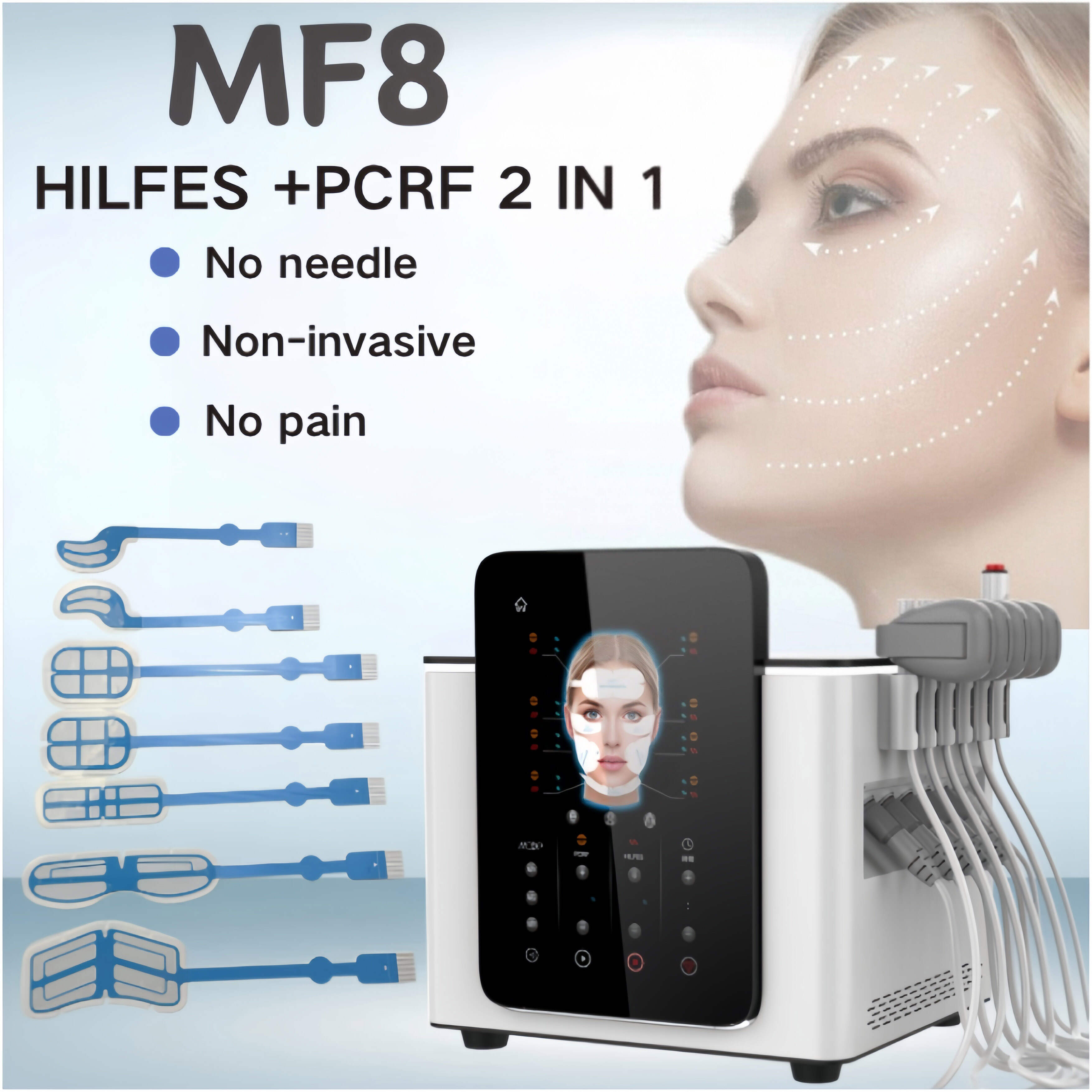 Ems Hilfes Pcrf Technology emrf Facial Massager; Peface Ems Wrinkle Removal Face Body Machine; ems Hilfes Pcrf Technology Face Lift Machine; wrinkle Removal Facial Massage; Beauty Equipment Machine; wrinkle Removal Face Machineremoval tighten Skin removal Skin skin Care Products