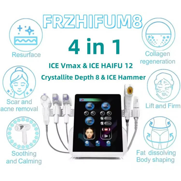 Portable Factory Price Radio Frequency Skin Tightening Muscle Lifting Machine; 4 In 1 Best-selling-skin-lifting-beauty-machine; Anti-aging Face And Neck Equipment With Best Price; new Design Ice Anti-aging Skin Tightening Machine; Body Slimming Face Lift Beauty Device Facial Machine;Face Lift Ice 12 Lines Crystallite8 Acne Stretch Marks Removal Ice Hammer Skin Tightening Anti Wrinkle 4 In 1 Smas Machine hot New Type 3/4/5/6/7 Handles Facial Y Corporal 12 Lines Skin Tightening Wrinkle Remove Rfmicroneedle Morphus8 Machine; new Design Cooling Face Body Shaping 12d Max 4 In 1 Professional Anti Aging And Wrinkle Removal Beauty Device With Ice Hammer