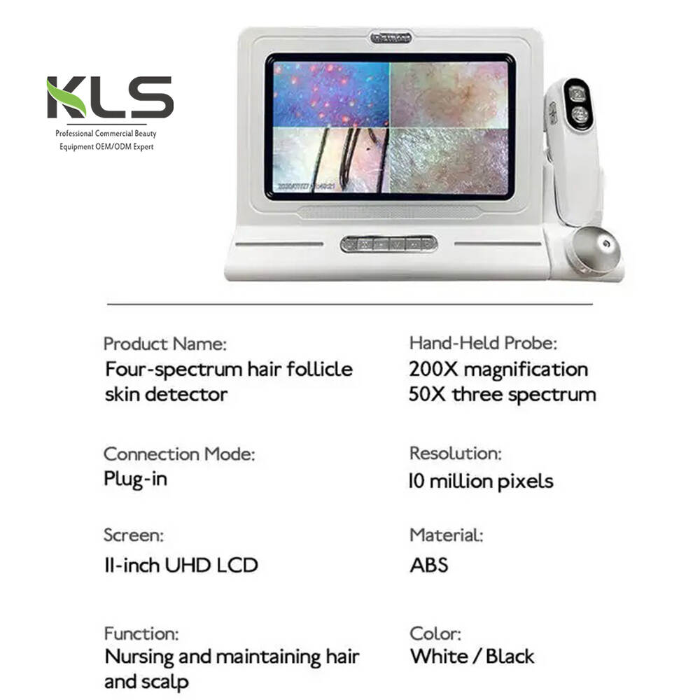 11inch Skin Analyzer Machine; Newest Model Camera Style Hair Light Facial Analyzer For Scalp Treatment And Salon; skin And Scalp Analyzer 3 Kinds Of Cross Light Skin Pulse Moisture Measurement 50 Times High-definition Cortex skin Hair Follicles Scalp Scanner; Hair Analysis Machine; Hair Follicle Detector For Head Spa; Skin Analyzer skin Hair Scalp Detector hair And Skin Analyzer