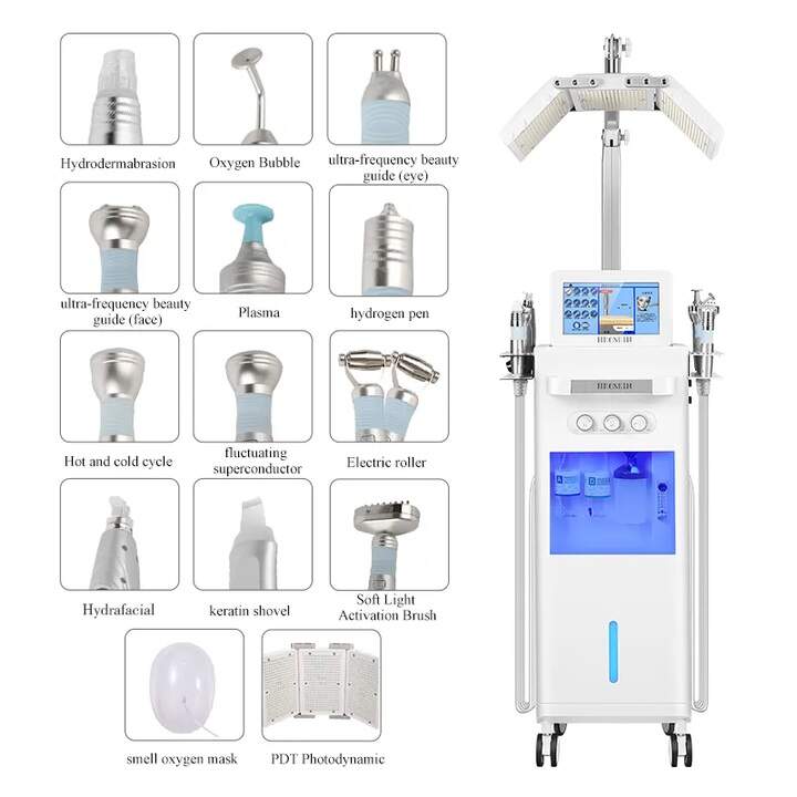 Microdermabrasion Facial Pdt Led Light red Green Light High Frequency;Facials Skin Care Cleaning pdt Light Therapy Beauty Facial Aqua Peeling Skin Care Cleaning Machine