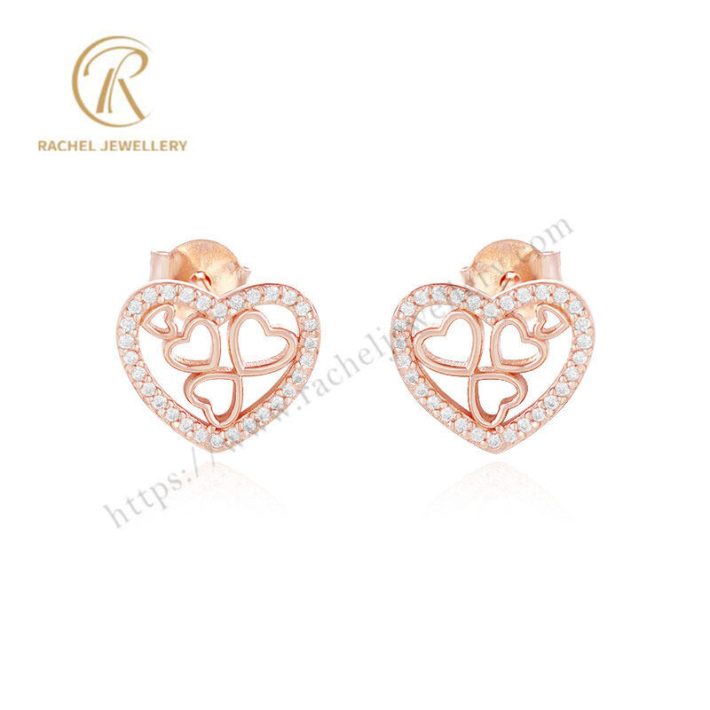 Rachel Full Circle Heart Design 925 Silver Earrings