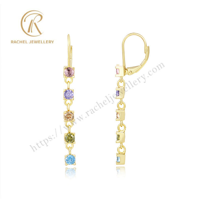 Rachel Jewellery Candy Color Tassels 925 Silver Yellow Gold Plated Earrings
