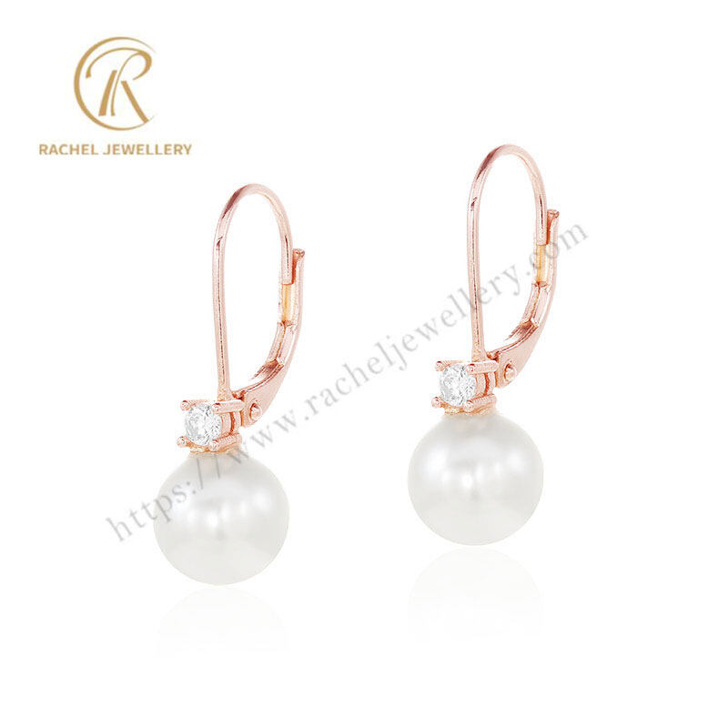 Rachel Big Round Fresh Water Pearl Silver Earring With English Hook