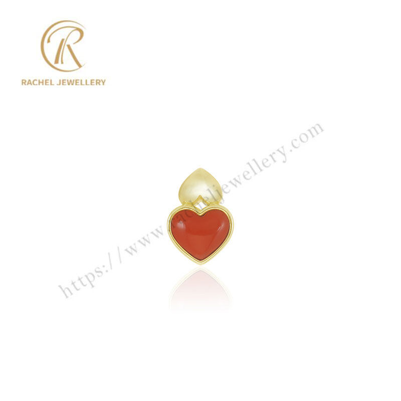 Rachel Jewellery Coral Heart Design Sterling Silver Necklace