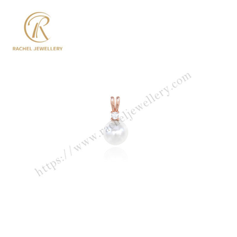Rachel Wedding Fresh Water Pearl Rose Gold Plated Silver Necklace