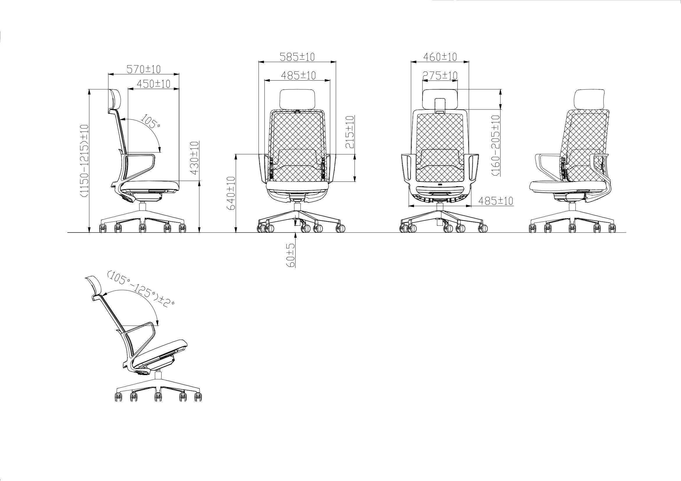Office Chair Specifications.pdf PDS025HS Minimalist Ergonomic Office Chair for Modern Workspaces
