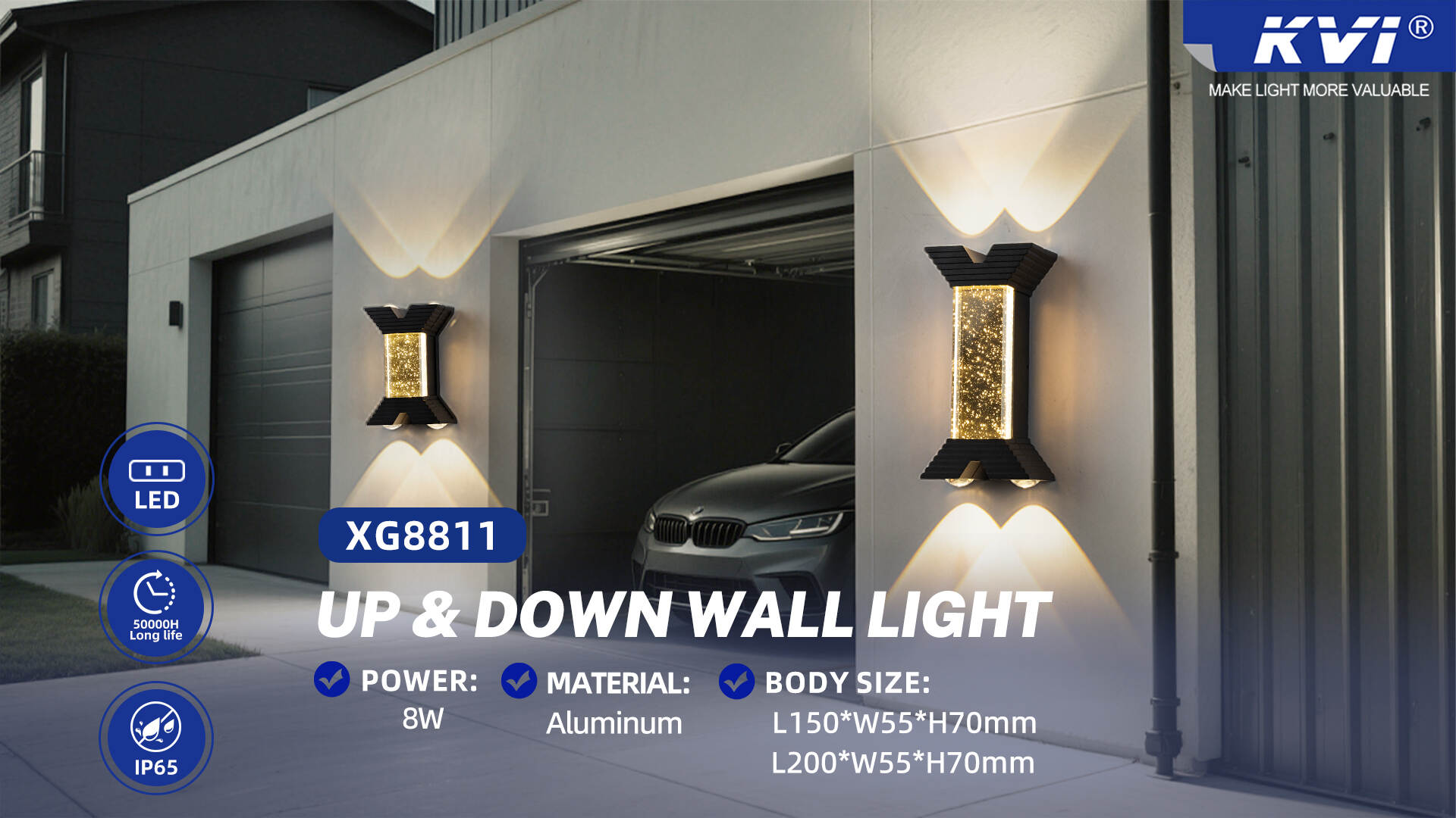 KVI Launches XG8861 Wall Light: Dual Illumination Elevates Outdoor Spaces