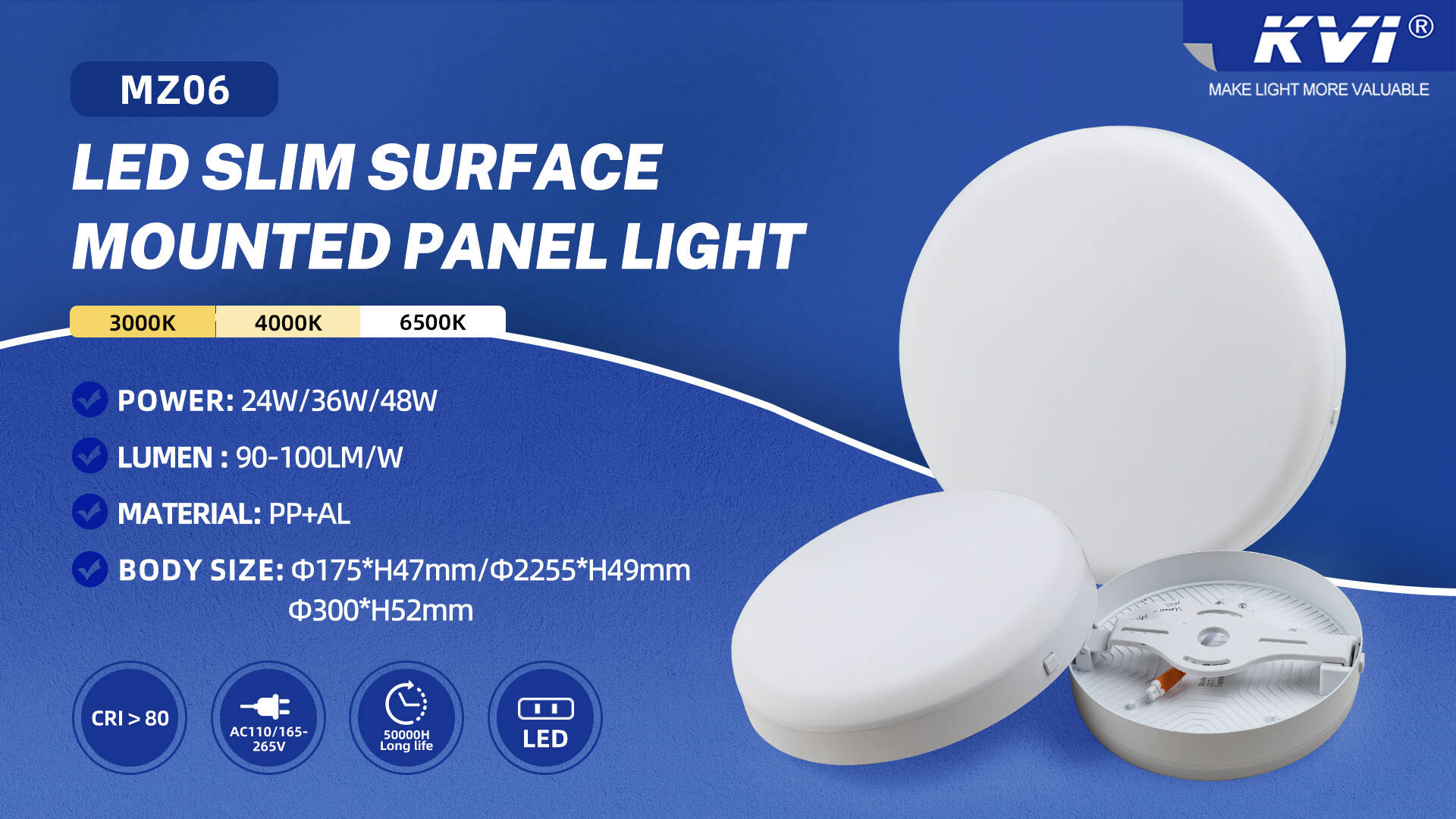 KVI Launches MZ06 LED  Surface - Mounted Panel Light: Elevate Lighting Aesthetics  