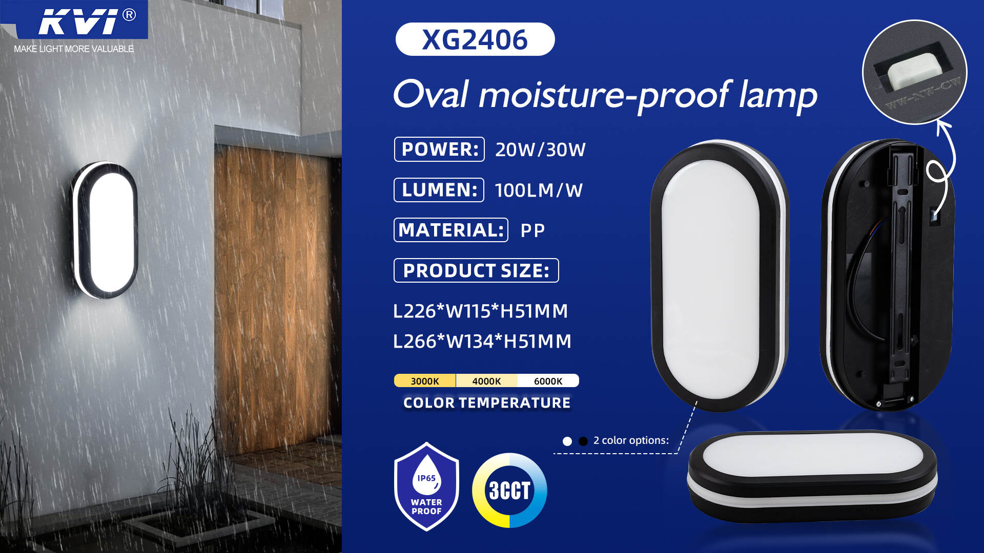 KVI XG2406 Oval Moisture - proof Lamp: Shine in Dampness  