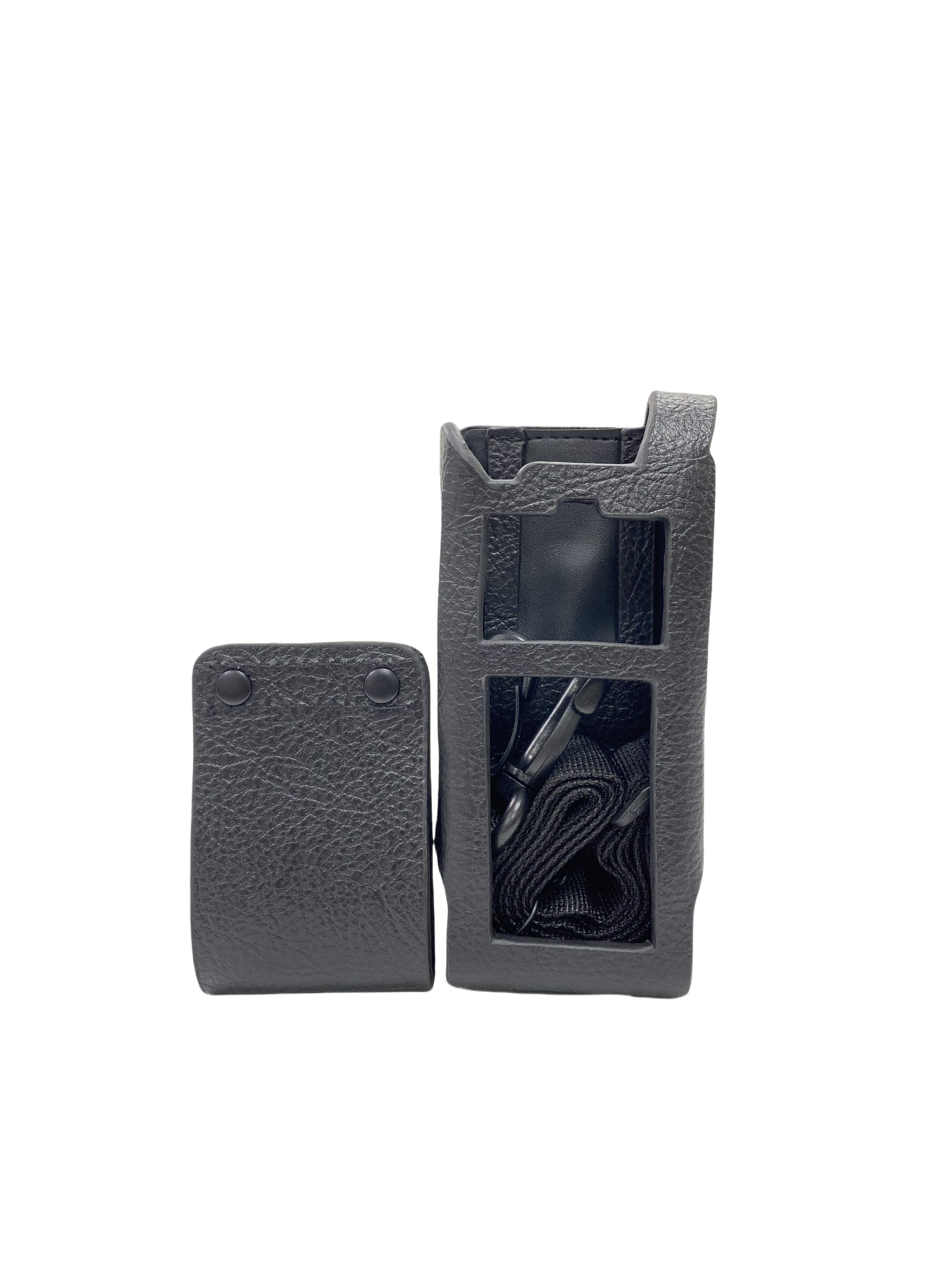 Rotating buckle leather case for Motorola MTP3250 walkie-talkie