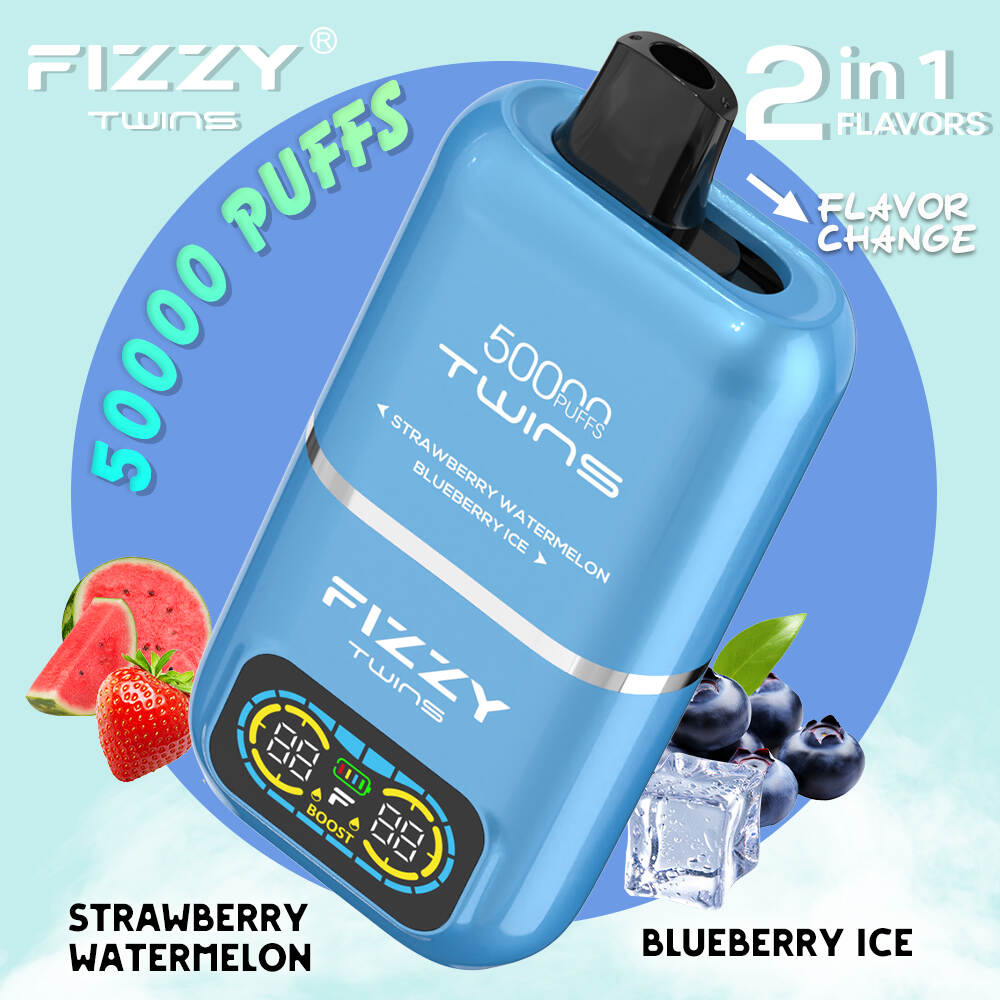 FIZZY Disposable Twins Strawberry Watermelon Blueberry Ice Flavor ES