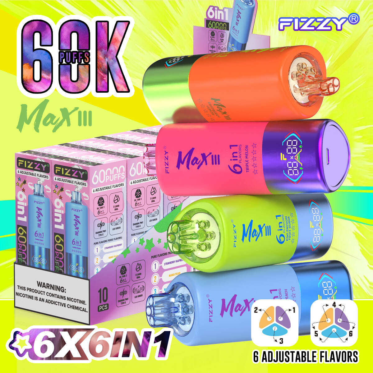 Sprudel maximal III 6 in 1 60000 Puffs