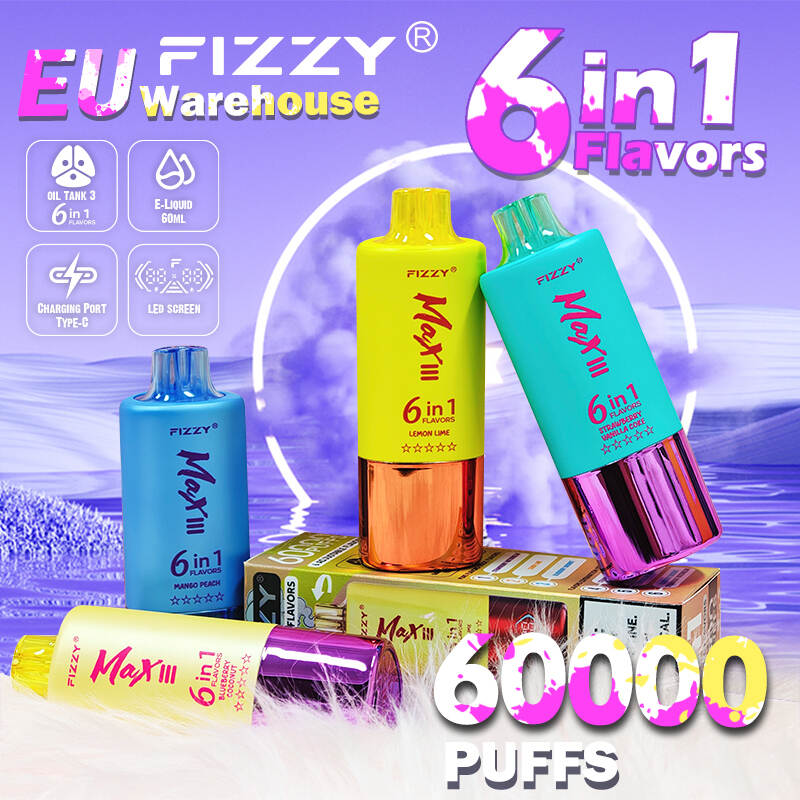 60000 Puff vape; 6 em 1 vape descartável; Vape Europa recarregável; Espanha Vape de armazém; vape de vários sabores; max iii vape; vape duradouro há muito