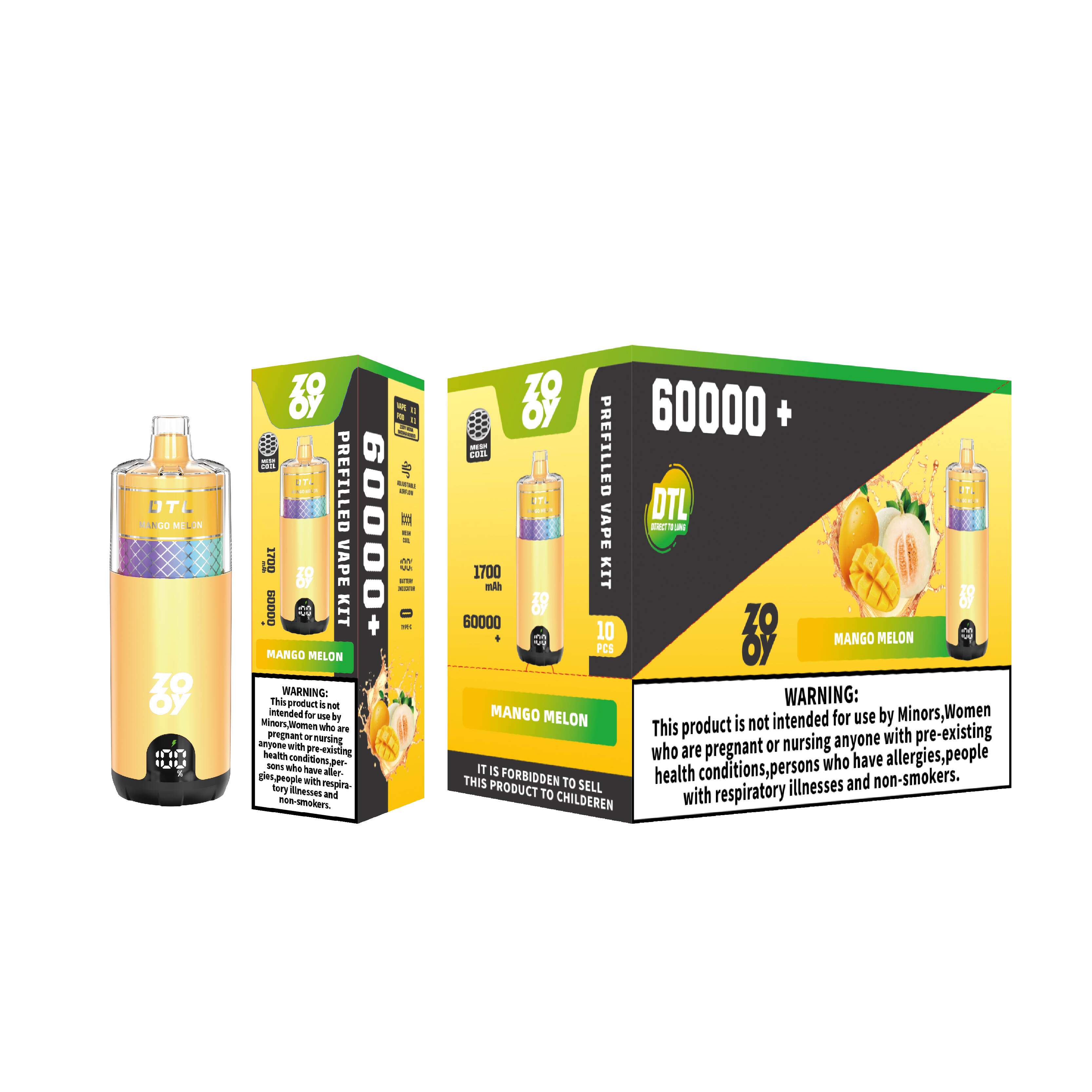 Zooy Mega 60000, Shisha Pod System, предварительно заполненный комплект Pod, 60000 Puffs Vape, Germany Vape Warehouse
