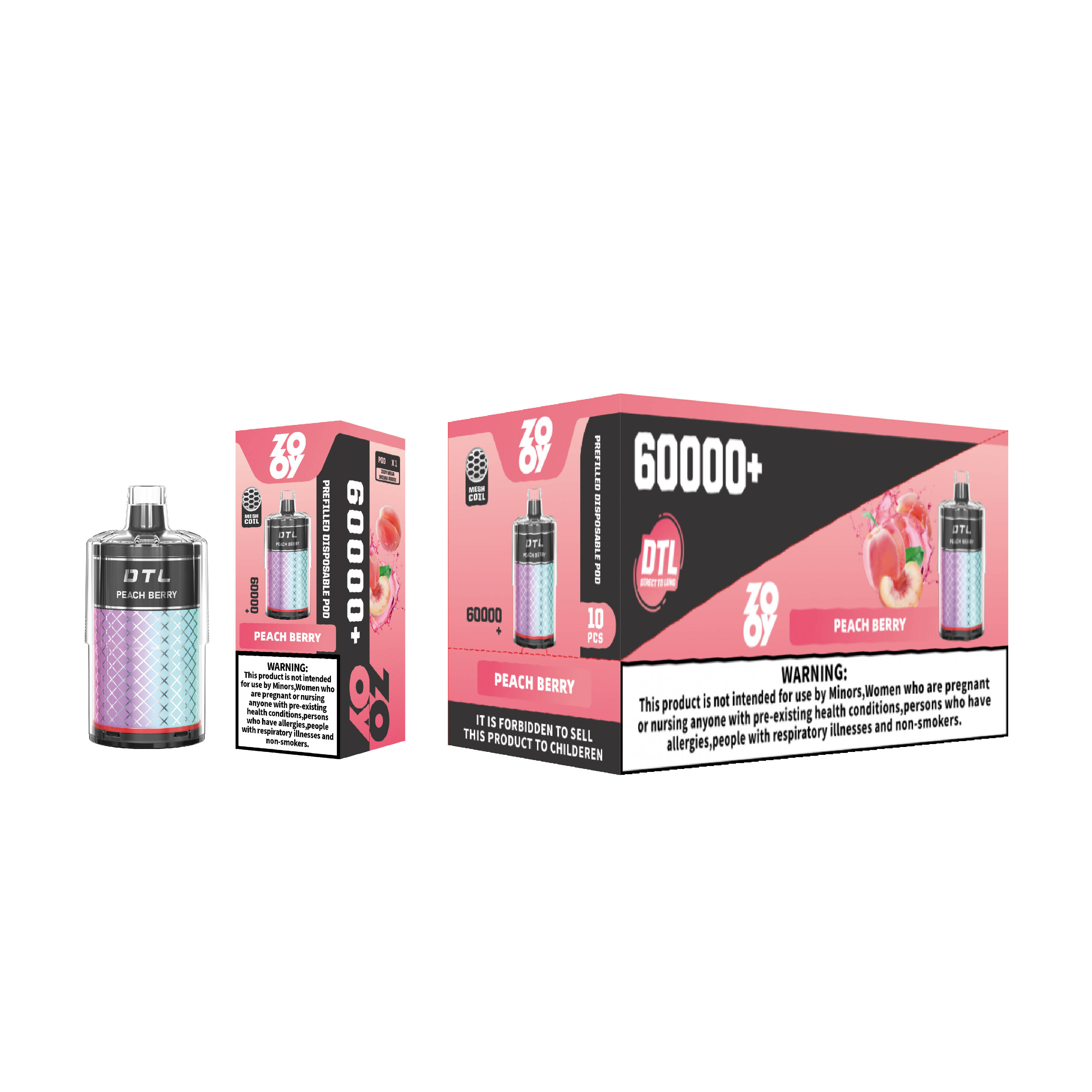 Одноразовый комплект Pod 60000 Puffs; Shisha Vape Germany; сетчатая катушка 0,4 Ом вейп;