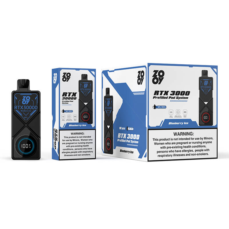ZOOY Prefilled Pod System RTX30000 Blueberry Ice Packaging DE