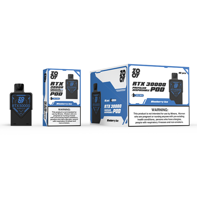 ZOOY Replacement Pod RTX30000 Blueberry Ice Packaging DE