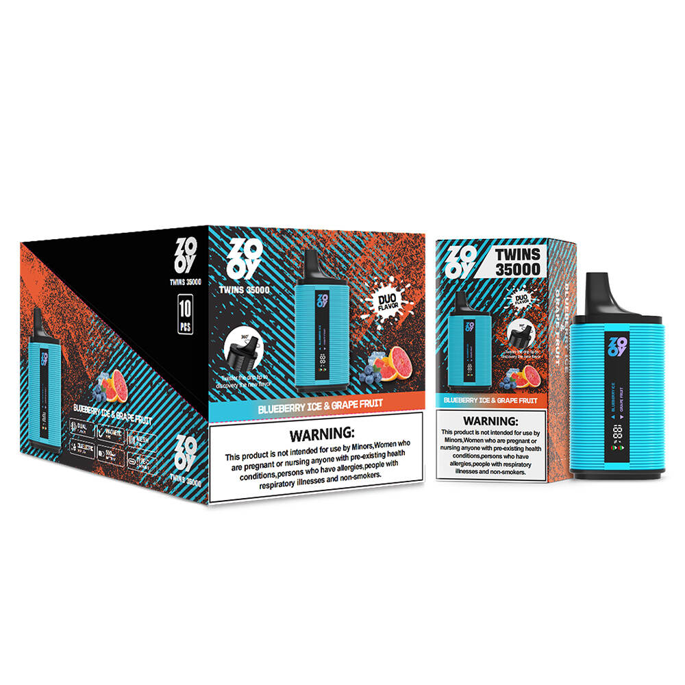 ZOOY TwinsR 35000 blueberry ice grape fruit dual flavor vape