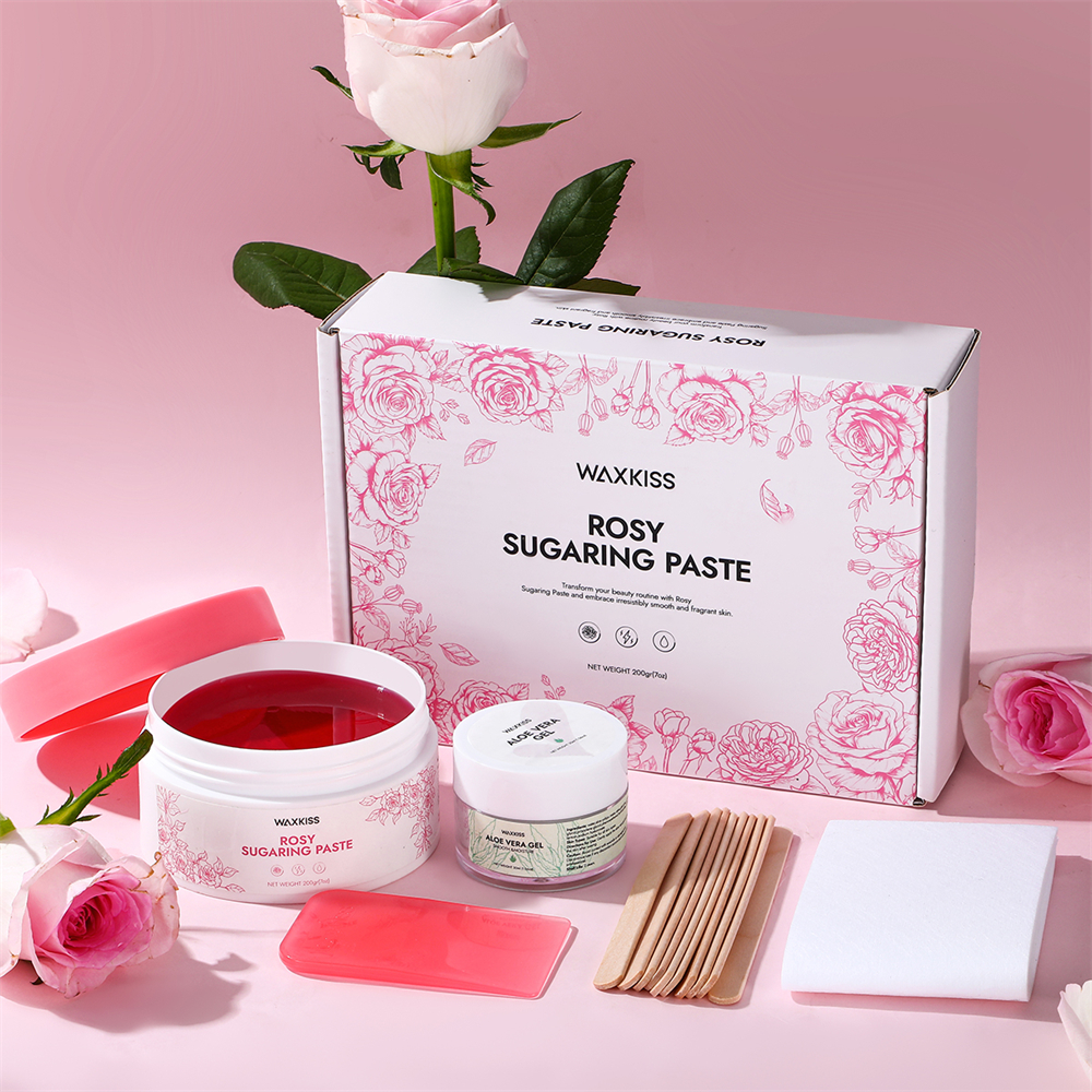 rose sugar wax kit, sugar wax 200g, infused wax kit, soothing hair removal wax