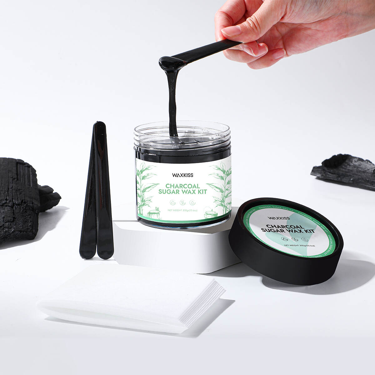 300g Charcoal Sugar Wax Kit