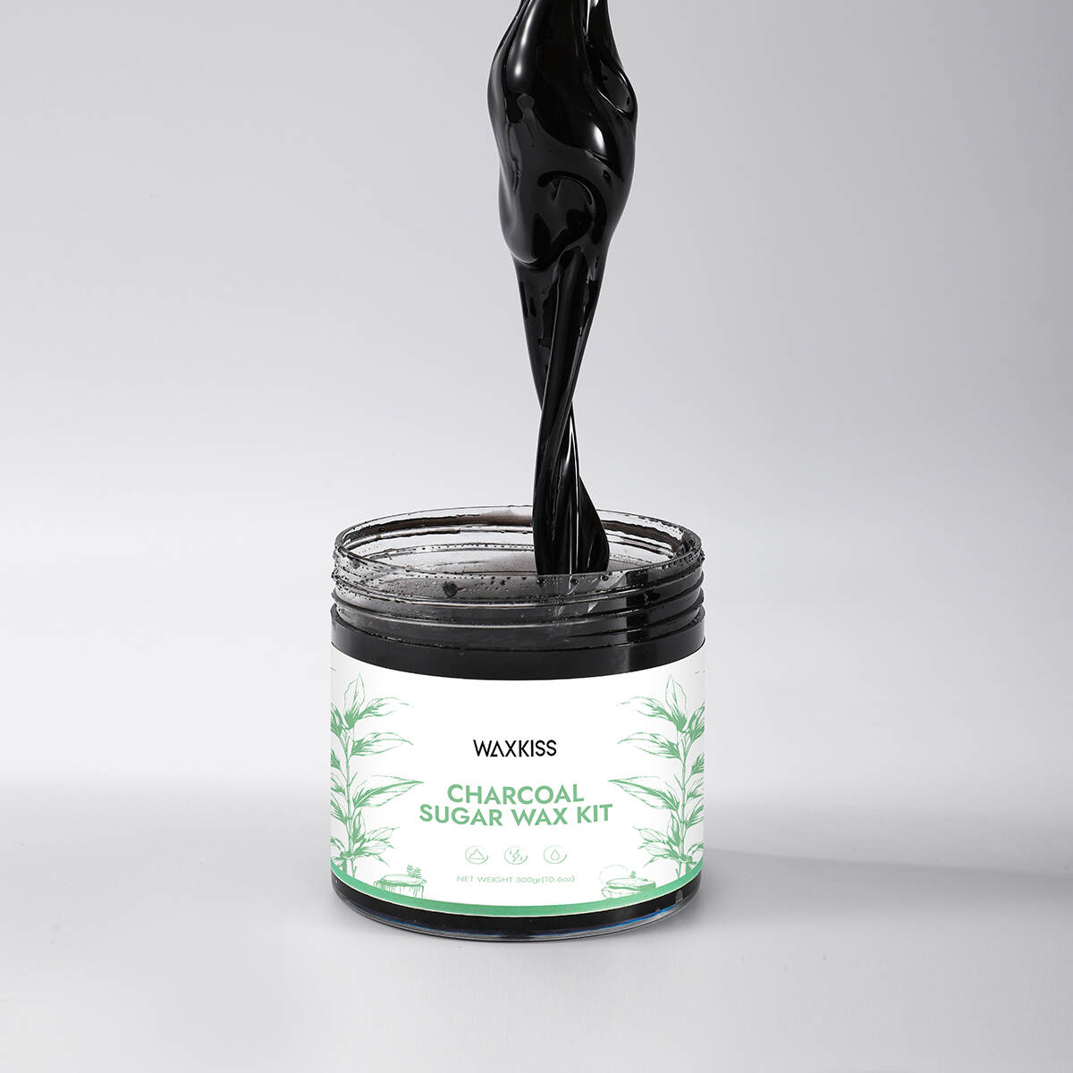 charcoal sugar wax, sugar wax kit 300g, detox wax, professional sugar wax