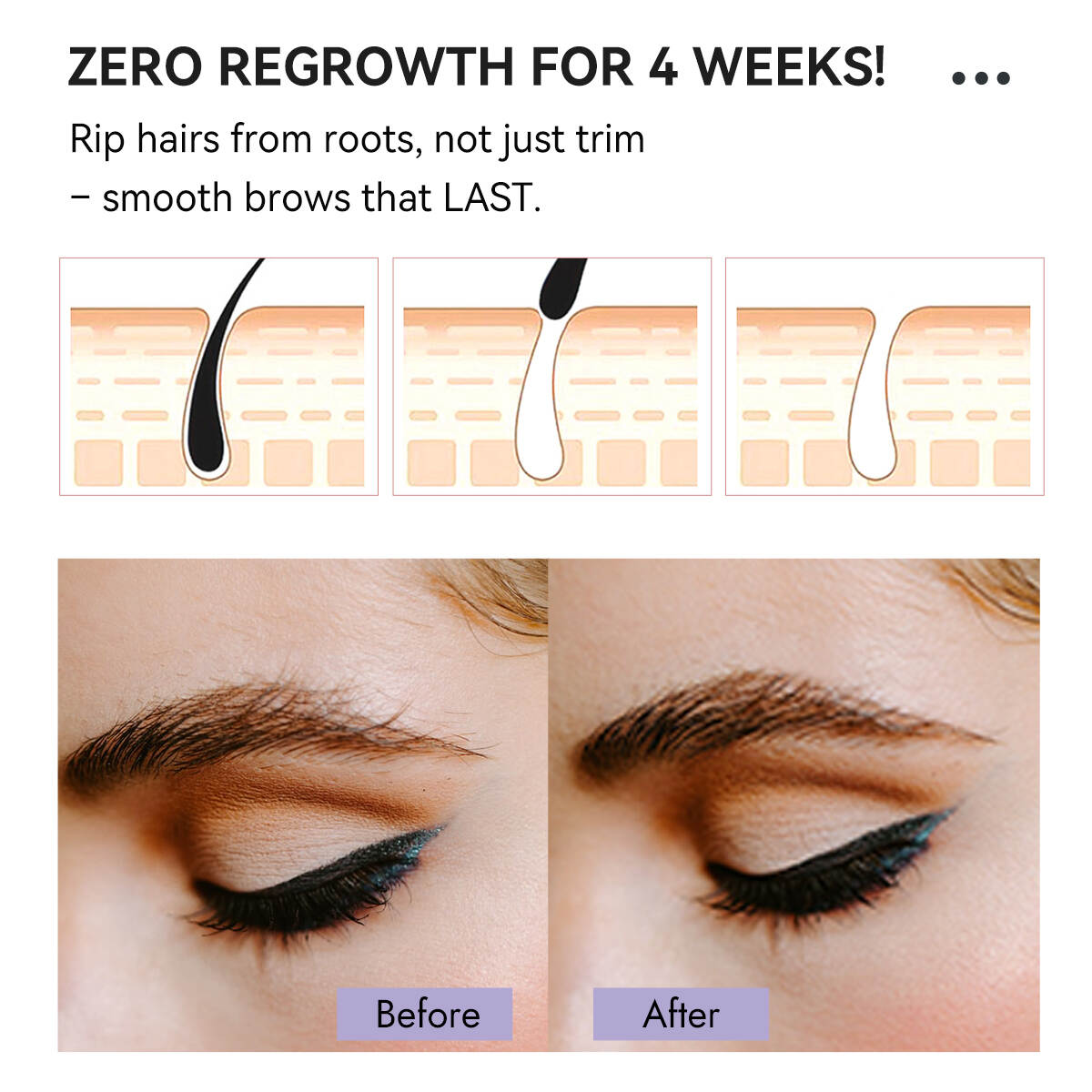 eyebrow wax strips, brow shaping strips, facial waxing strips, hair removal strips