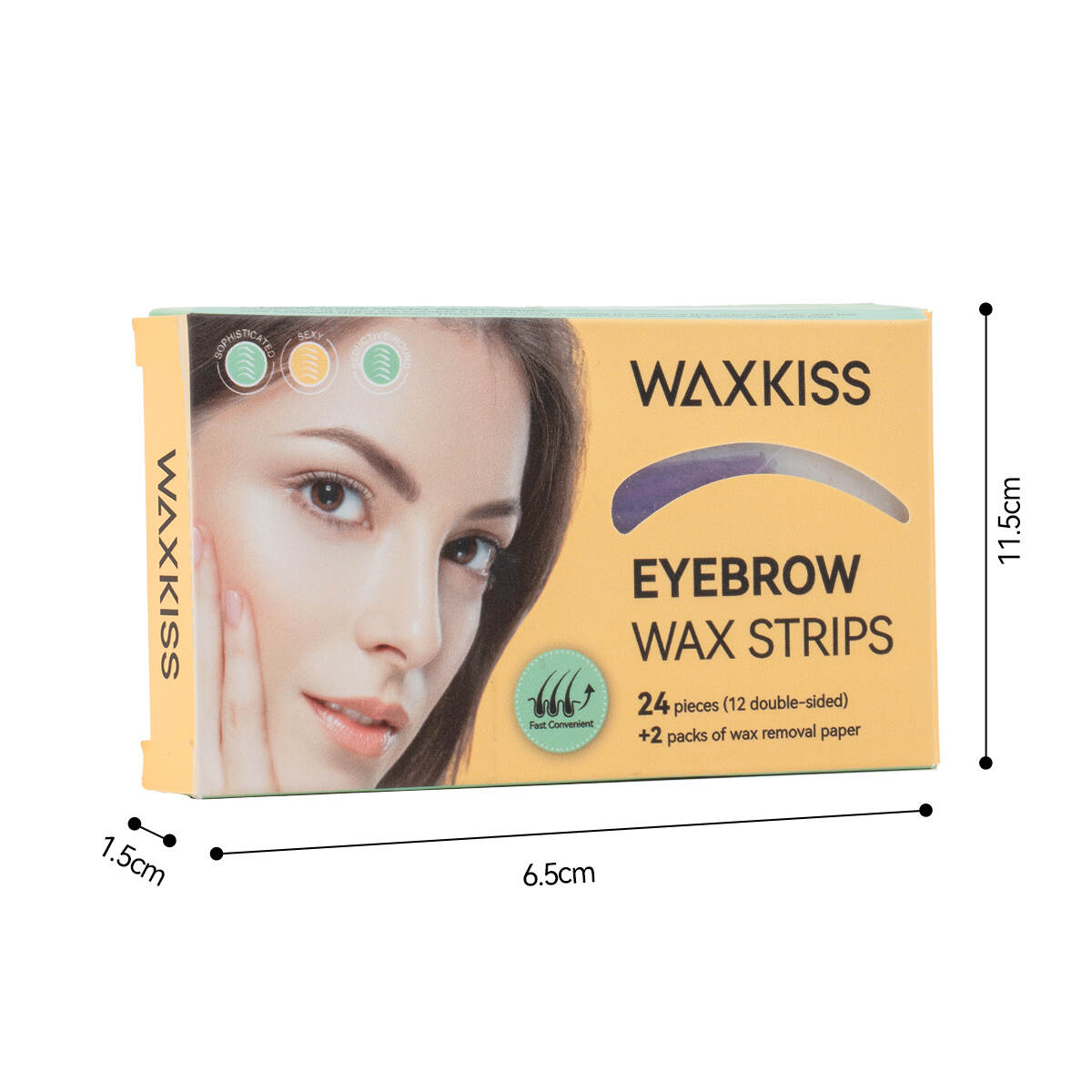 eyebrow wax strips, brow shaping strips, facial waxing strips, hair removal strips