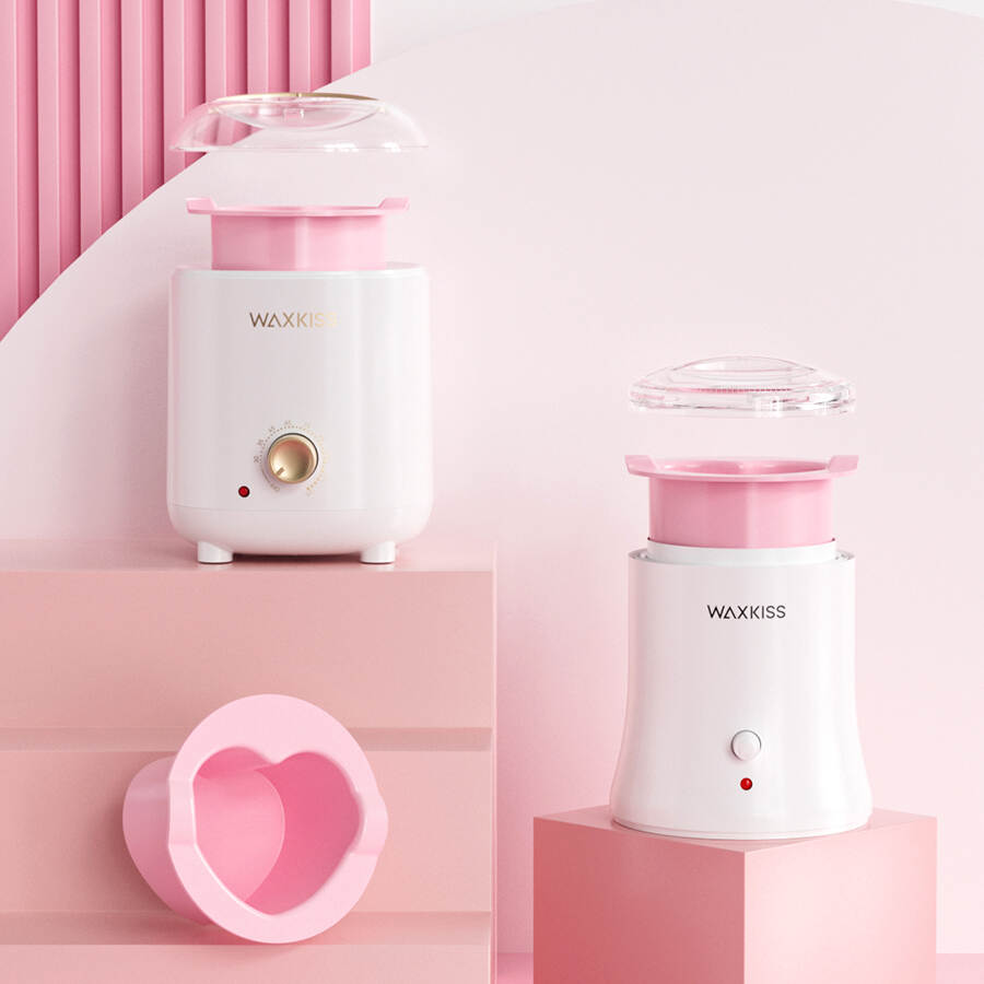 Love Heart Shaped Design Silicone Wax Bowl-200ml , Professional Paraffin Wax Machine , Wax Strips For Brazilian