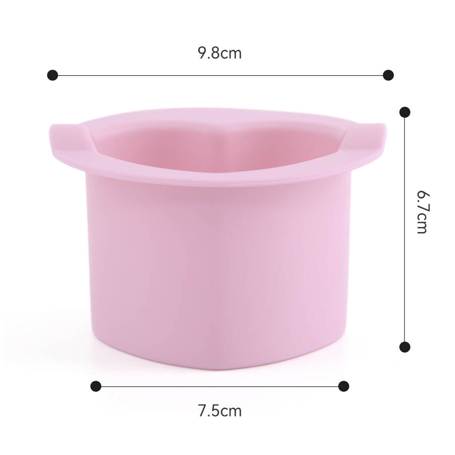 Love Heart Shaped Design Silicone Wax Bowl-200ml , Professional Paraffin Wax Machine , Wax Strips For Brazilian