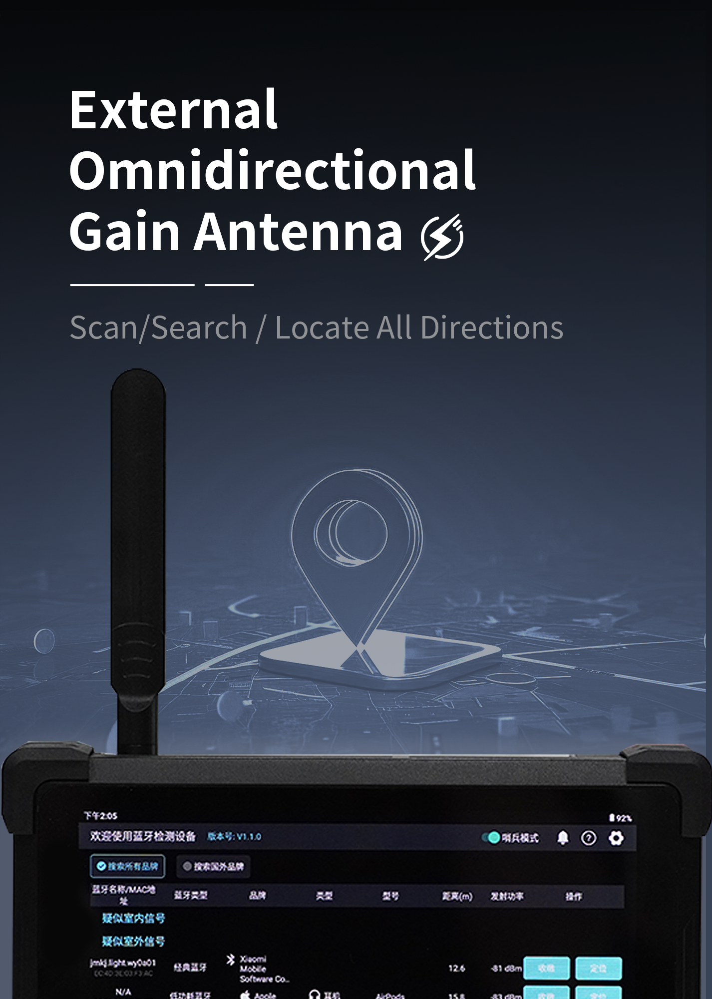Signal Grabber Anti-Eavesdropping & Anti-Surveillance Wireless Signal Analyzer