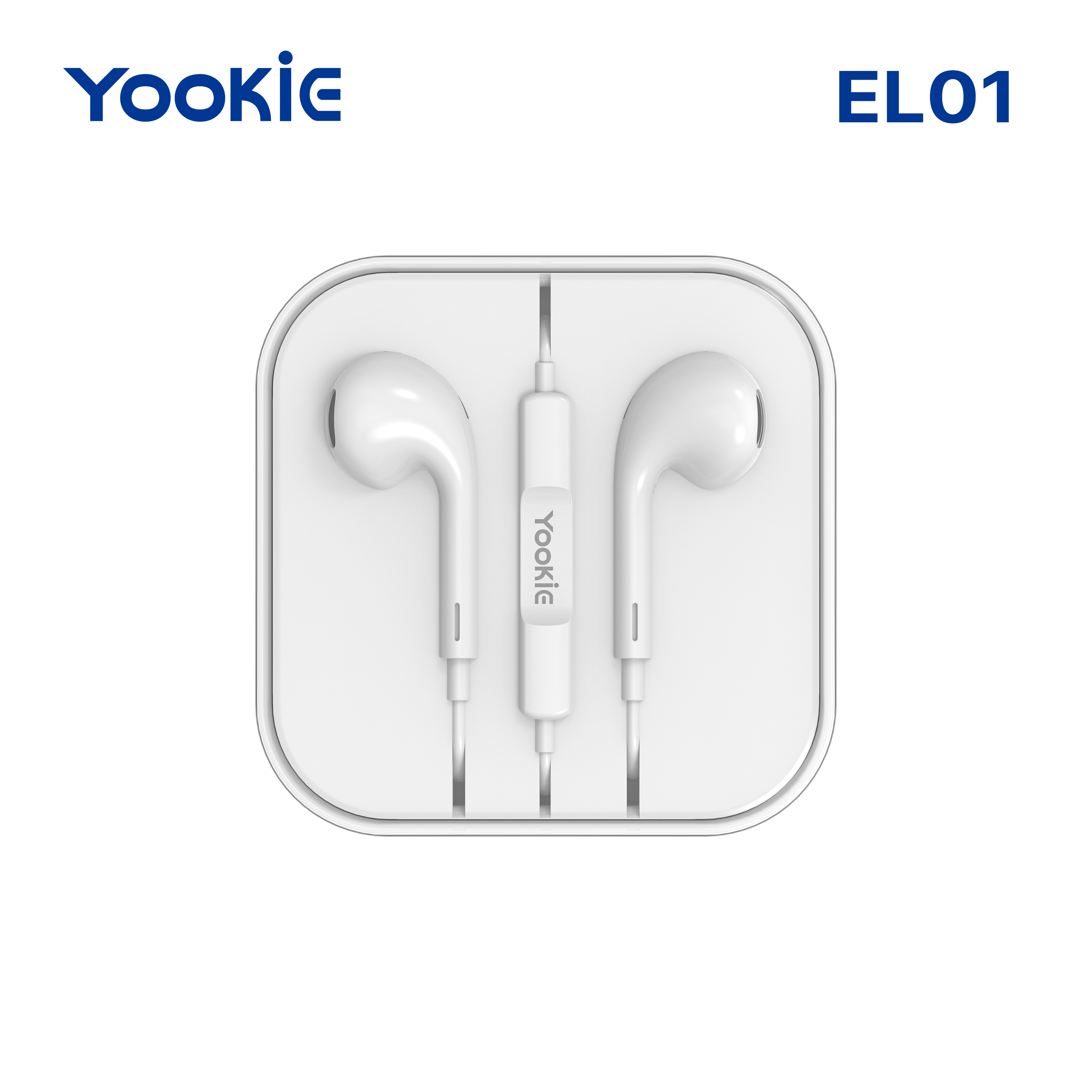 YooKiE EL01 Wired Earphone | 14.2mm Driver | MIC + Volume Control