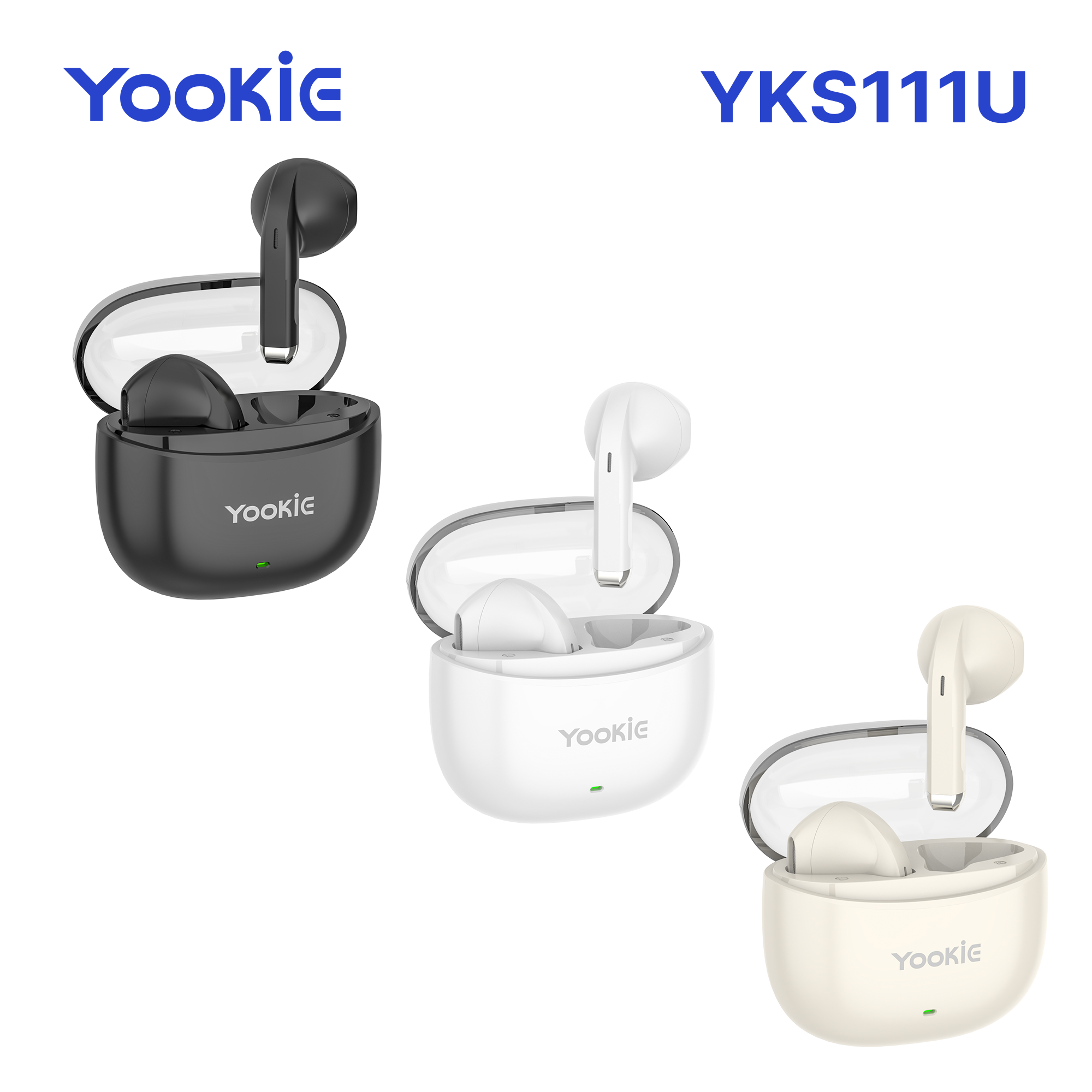 YooKiE YKS111U TWS Earbuds | V5.3 | 3–4H Play Time | 250mAh Case